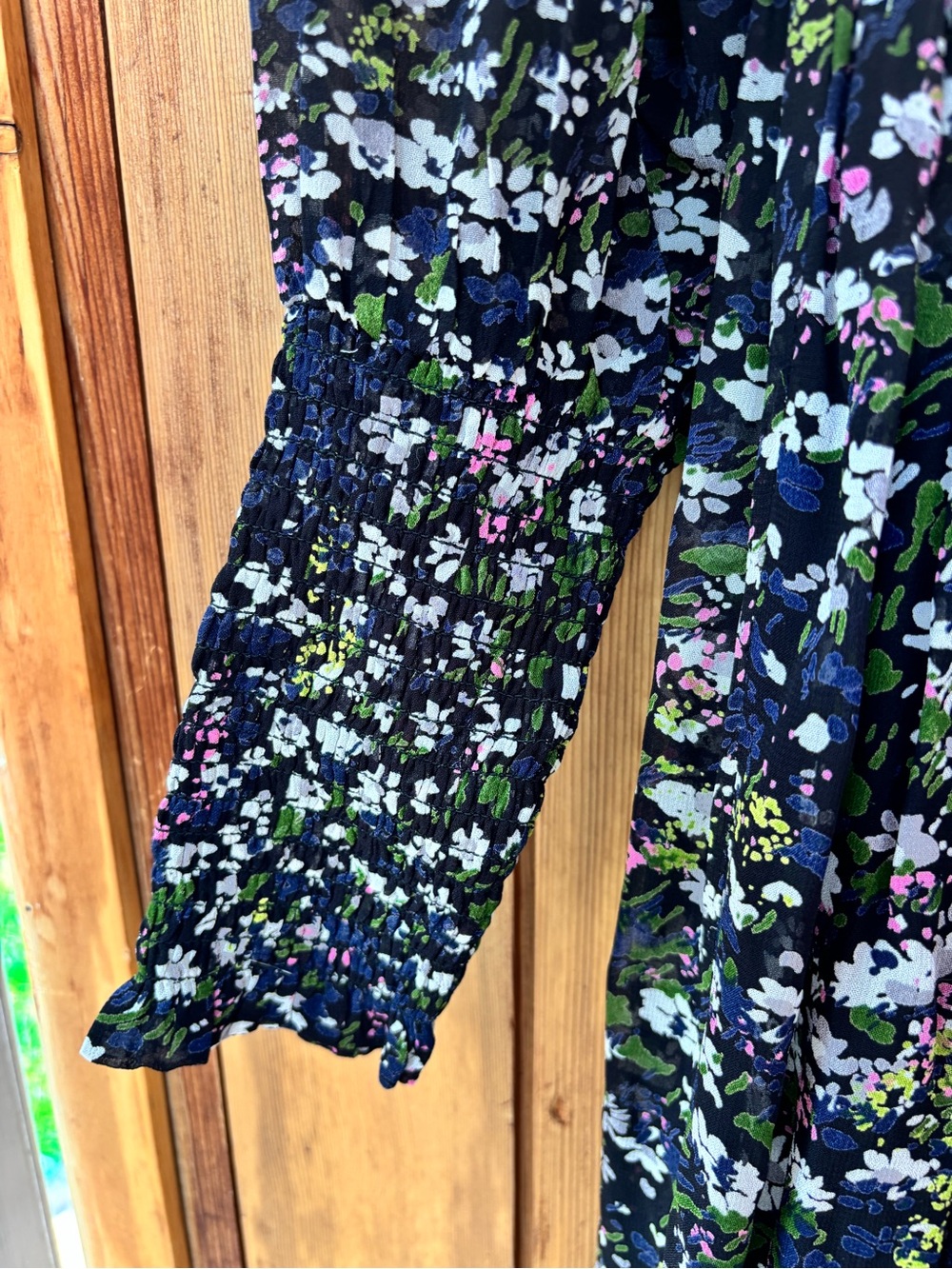 NWT GANNI Black Floral Printed Georgette Maxi Dress - Size EU 34 / US 2 - Picture 2 of 6